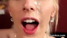 Reproducir Wily mantrap recibe corrida en su frente alimentando todo el semen