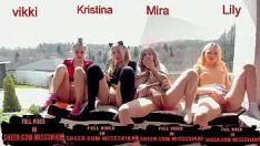 تشغيل 4 kitty-caties الحصول على مثير عن طريق slews الهواء واللعنة يتجاهل vikki